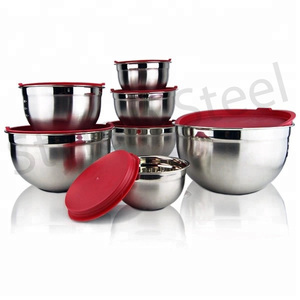 Cuenco con tapa de metal para decoración de frutas y nueces, tazón de plata clásico, de acero inoxidable, redondo, alemán, precio al por mayor - Product Image 1