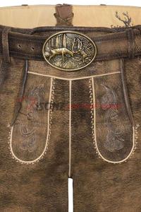 Women's Plus Size Anti-Wrinkle Austrian Lederhosen Set Oktoberfest Embroidered <b>Suspender</b> Shorts with Breathable Feature - Product Image 3