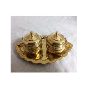 Latón decorativo Puja Thali en relieve diseño latón Pooja placa tradicional para Pooja Arti hindú religioso en Diwali regalo - Product Image 3
