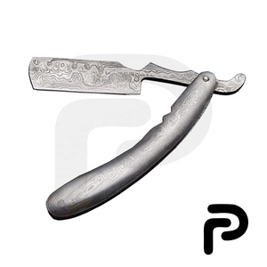 Rasoir droit en acier damas, 1 pièce, pour barbe et barbier, couteau tranchant - Product Image 2