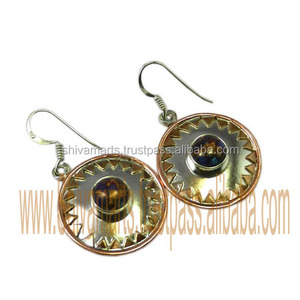 ต่างหูพลอยเทอร์ควอยซ์สีม่วงหรูหราสำหรับผู้หญิง925เงินสเตอร์ลิงโรเดียมกุหลาบทองของขวัญสำหรับงานปาร์ตี้วินเทจ - Product Image 2