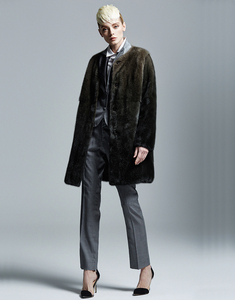 Poncho personnalisé pour femmes, tendance 2019, vintage, maternité, en véritable vison, crocheté, motif de nœuds, écologique - Product Image 4