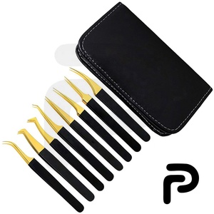 Ensemble de pinces à cils en acier inoxydable avec pointe pointue, 8 pièces - Product Image 4
