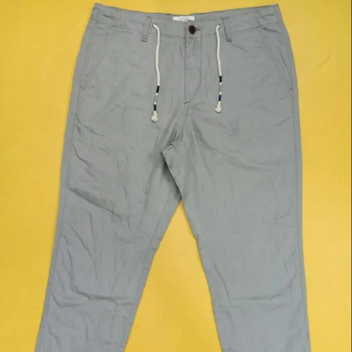 Originale di Marca Etichette Surplus degli uomini Twill Chino Cotone Elastico In Vita Etero Zipper Fly Pantaloni Jogger Bangladeshi Stocklot