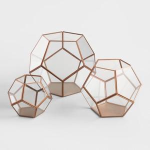 Terrarium géométrique en métal et verre de haute qualité - Product Image 1