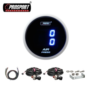 เกจวัดลมระบบกันสะเทือนแบบดิจิตอล Prosport ขนาด 52 มม. พร้อมเซ็นเซอร์อิเล็กทรอนิกส์ หน้าจออลูมิเนียมสีน้ำเงิน สำหรับรถยนต์ 12V - Product Image 5