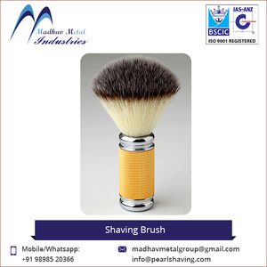 แปรงโกนขนสังเคราะห์สำหรับผู้ชายด้ามจับโลหะแบบมืออาชีพ - Product Image 3