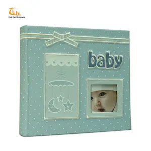 Custom baby design high quality fabric cover 10x12 photo album with 100 pages