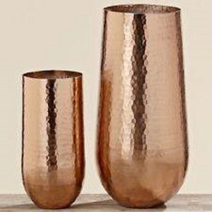 Nouvelle conception décoration de la maison Vase à fleurs à la main martelé Design Vases à fleurs en métal pour la maison salon décor au meilleur prix - Product Image 1