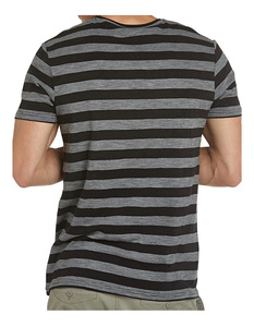 Custom High Quality Logo Print Striped T-Shirt for Men 100% Cotton Quick-Dry <b>Compression</b> Short Sleeve for Summer - Product Image 3