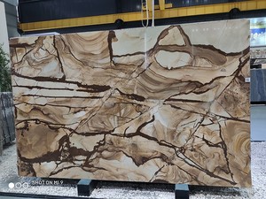 Dalle de <span class=keywords><strong>Pierre</strong></span> de Luxe Brésil <span class=keywords><strong>Rome</strong></span> Impression Quartz Naturel Brun - Product Image 6