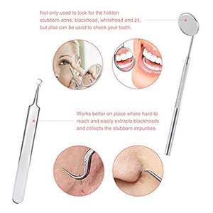 Juego de cuidado facial de 7 piezas de alta calidad, instrumentos de cuidado de la vida de Color negro, incluye removedor de espinillas, extractor de espinillas, tratamiento para el acné - Product Image 2