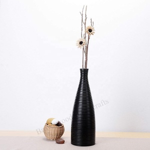 Mango Wood Vase Large Size Hand Carved for Lobby Decoration Low Price Hot Selling Wooden Vase Direct Factory Sale at Discount - Product Image 3