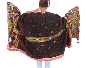 En gros brodé à la main vintage banjara rabari jeter châle - Product Image 5
