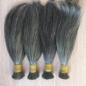 ขายส่งผมสีเทา From100 % มนุษย์ผมบริสุทธิ์ - Product Image 1