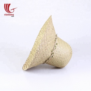 <b>Summer</b> Plain Pattern Seagrass Beach <b>Hat</b> Character Style <b>Straw</b> Bucket <b>Hat</b> - Product Image 6