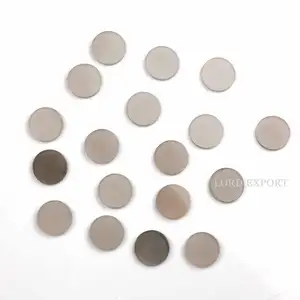 12mm grigio pietra di luna liscia liscia doppia moneta rotonda calibrata gemma sfusa pietra gemma per fare gioielli