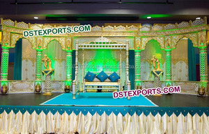 เครื่องตกแต่งเวทีงานแต่งงานสไตล์ดั้งเดิมพระราชมหาราชา Jodha Akbar สไตล์ดั้งเดิม - Product Image 4