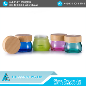 Wholesale Price Empty Cosmetic Glass Cream Jar with Bamboo Lid - Product Image 5