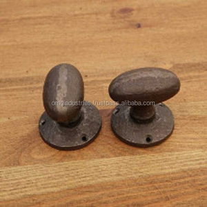 Tirador de puerta de mortaja de latón macizo de OMG Industries, pomo de Cajón Negro de hierro fundido para armario de cocina, Material de madera - Product Image 5