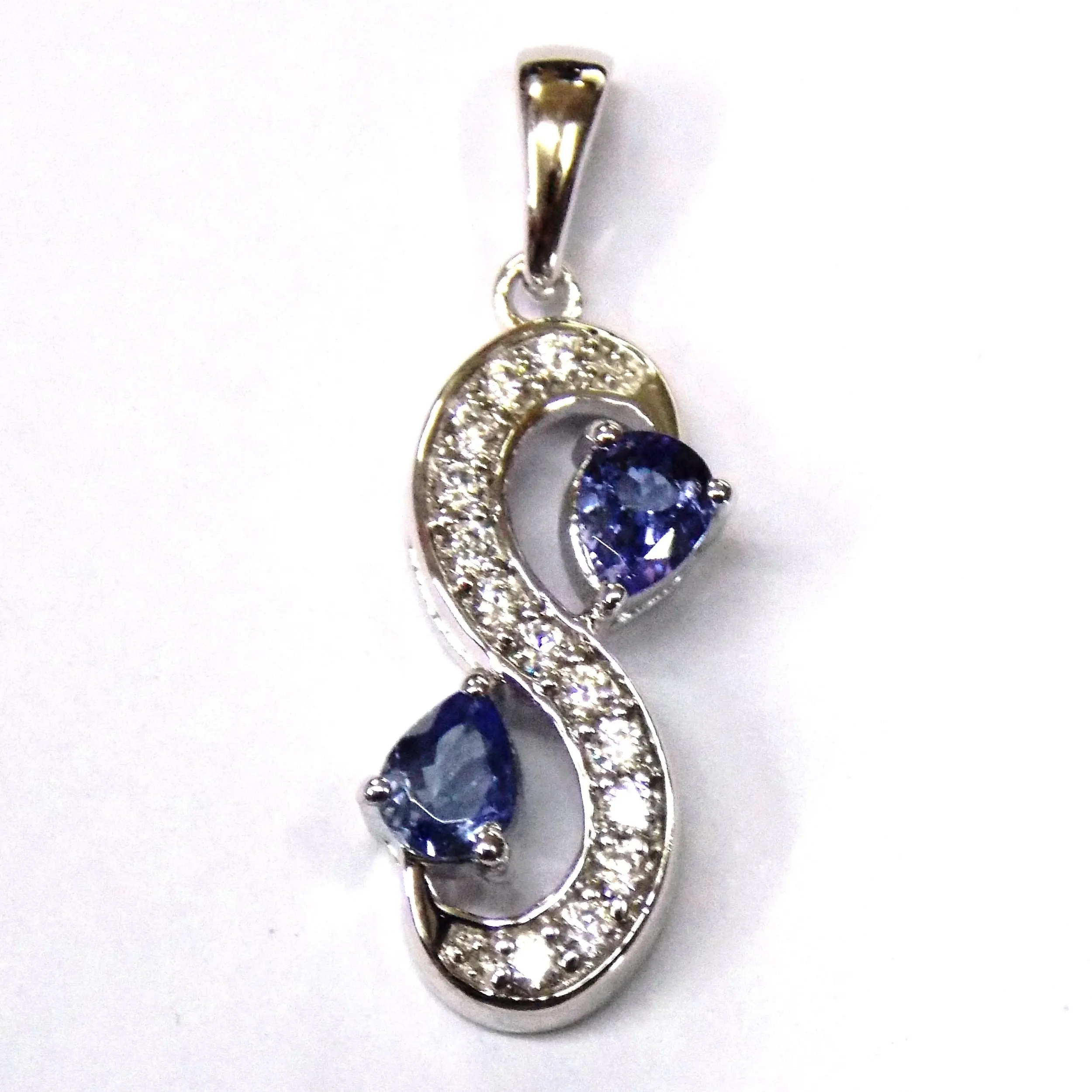 Designer wholesale fashion cheap 925 sterling silver cz pendant jewelry gemstone silver pendant