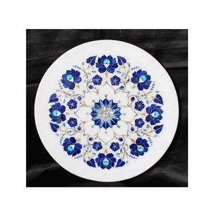 Assiette décorative exclusive en marbre incrusté - Product Image 1