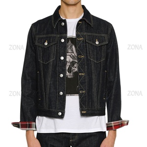Logo personnalisé Veste en jean unie décontractée à manches longues pour hommes, tout nouveau style de veste en jean, fabriquée à partir de tissu de haute qualité - Product Image 5