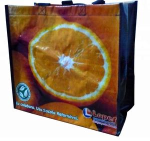 Bolsa de Compra Reutilizable de Polipropileno Tejido, Laminada, Ecológica, con Impresión Personalizada, Hecha en Vietnam - Product Image 1