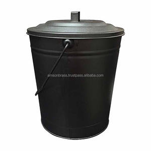 Seau à charbon en métal décoratif de haute qualité pour la maison allumage bois Vintage cheminée extérieure seau à charbon accessoires de cheminée - Product Image 6