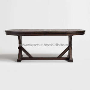 Brooklynn, extensión de hierro antiguo, sala de estar gabinete para, Marrón ovalado para muebles para el hogar - Product Image 2