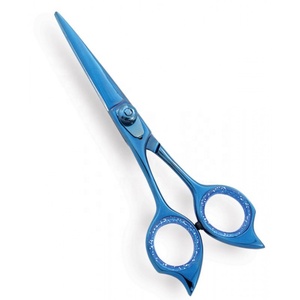 Ciseaux de coiffure professionnels, ciseaux de coiffure bleus, ciseaux tranchants en acier inoxydable japonais par Life Care Instr. - Product Image 2