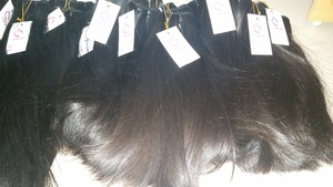 Cheveux vierges vietnamiens de 14 pouces, style raide, qualité Remy, naturels, directement de l'usine # Cheveux humains Ivirgo 1b 100g - Product Image 2