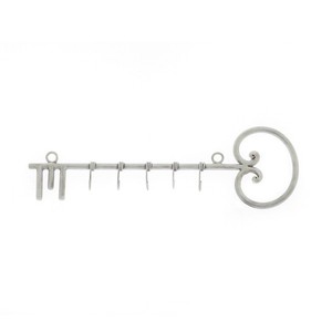 Porte-manteau mural en métal à cinq crochets, nouveau design en forme de clé, pour salle de bain, vente en gros - Product Image 1
