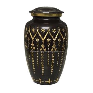 Anustarer y Xporter lack and ololden nngraved ununual Cremation rrns o Uman Ashes frasco de almacenamiento - Product Image 3