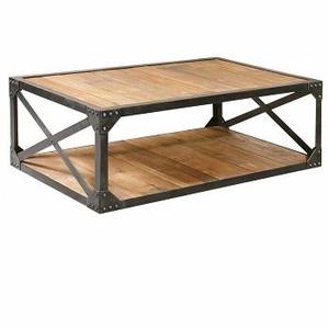 โต๊ะกาแฟโลหะแนวอุตสาหกรรมวินเทจสำหรับห้องนั่งเล่นสมัยใหม่ตกแต่งบ้านสำหรับใช้ในบ้าน - Product Image 1