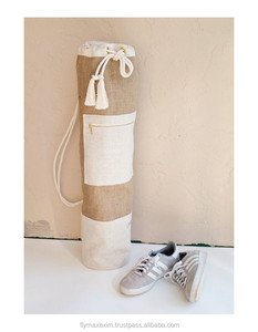 Bolsa para esterilla de Yoga de yute con estampado personalizado, venta al por mayor - Product Image 4