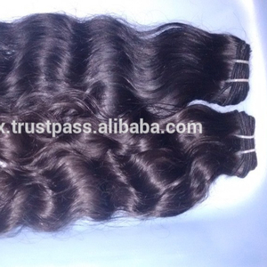 100g 16 pouces # 1b Naturel Noir Vague Profonde Vierge Remy Brésilien et Indien Trame de Cheveux Humains Extensions Aliexpress Cheveux Bruts - Product Image 3