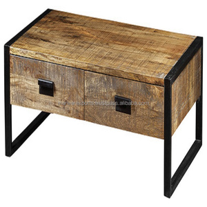 Table basse en bois de manguier massif de style antique avec taille personnalisée pour l'extérieur Meubles élégants pour patio ou jardin - Product Image 3