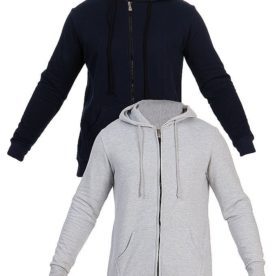 Sweat à capuche kangourou en polaire pour homme 100% coton Séchage rapide - Écologique Anti-rétrécissement Hiver Appliqué Couleur unie - Product Image 3