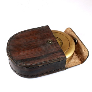 เข็มทิศทองเหลืองขัดทิศทางทำด้วยมือสำหรับพกพากระเป๋าหนังมารีนวันครบรอบวันคริสต์มาสงานวันเกิดทำจากไม้โลหะ - Product Image 5