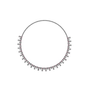 Collar de piedras preciosas de colores mezclados de Plata de Ley 925 - Product Image 1