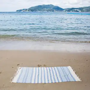 Serviette de plage turque Peshtemal, serviette en gros, fouta de hammam-ANATOLIA BLUE Classic Collection.