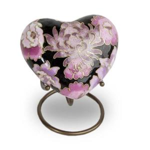 Classic Radiance Golden Black Heart with Stand Keepsake Pets Cremation Urns for Funeral Ashes Metal Brass/Aluminum - Product Image 4