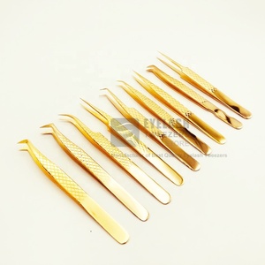 คีมหนีบขนตาแบบญี่ปุ่นที่มีเพชรคงทนแหนบเคลือบทองออกแบบได้ตามต้องการ - Product Image 2