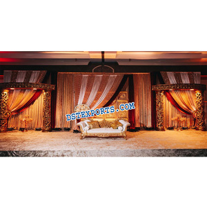 Escenario de boda asiática de diseño Imperial, conjunto de decoración de escenarios de boda asiática, escenarios de matrimonio deslumbrantes en venta - Product Image 1
