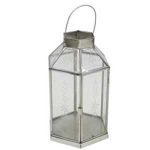 Home <b>Christmas</b> <b>Decoration</b> Out <b>Door</b> New Design Filigree Candle Lantern with Glass - Product Image 1