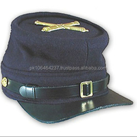Nuevas Gorras Kepis Americanas de Reproducción, 100% Lana, Visera de Alta Calidad, Estándar Confederado, Gorras Kepis Americanas de Reproducción