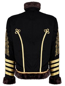 Uomini oro nero Hussar uniforme con pelliccia sintetica produttore Pakistan France italia tedesco storico - Product Image 2