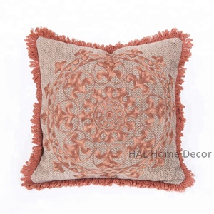 Funda De Almohada bordada Floral multicolor 45x45 funda de cojín de sofá con respaldo, fundas de almohada decorativas hechas a mano - Product Image 4