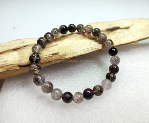 Pulsera Super Seven Gemstone Balls Lepidocrocite, Cacoxenite Smooth Super Seven Cabochon Balls a precio mayorista - Product Image 3